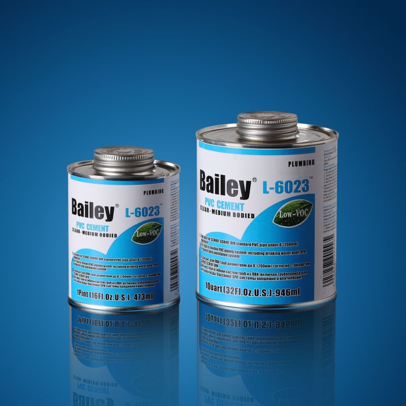 Клей для труб ПВХ Bailey L-6023 473 мл, прозорий