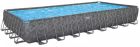 Каркасний басейн Bestway Grey 561KJ (956х488х132 см) з піщаним фільтром, тентом та драбиною