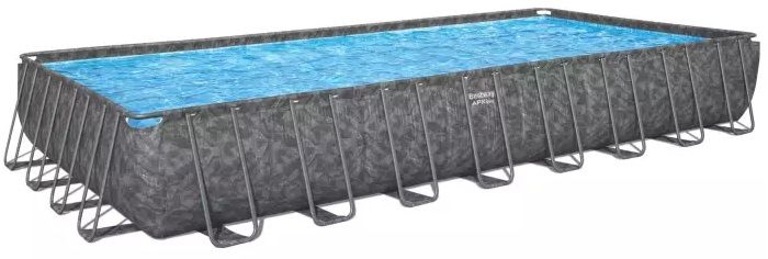 Каркасний басейн Bestway Grey 561KJ (956х488х132 см) з піщаним фільтром, тентом та драбиною