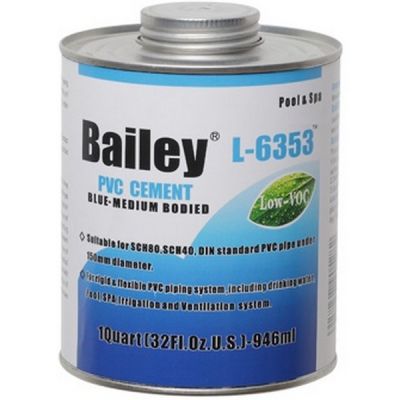 Клей для труб ПВХ Bailey L-6353 237 мл, синій