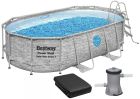 Каркасний басейн Bestway 56714 (427х250х100 см) з картриджним фільтром, драбиною і захисним тентом