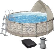Каркасний басейн Bestway 561FY (396х107 см) з картриджним фільтром, драбиною, тентом і навісом