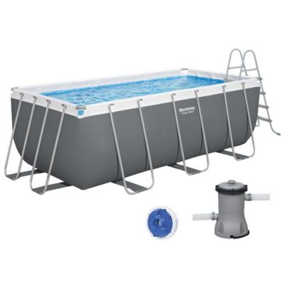 Каркасний басейн Bestway 56456 (412х201х122 см) з картриджним фільтром та драбиною Каркасний басейн Bestway 56456 (412х201х122 см) з картриджним фільтром та драбиною