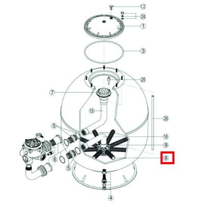 Сепаратор для фільтра Hayward PRO S360SLE (RRFI0008.03R\500201150000)