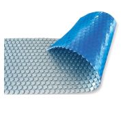 Солярне покриття Aquaviva Platinum Bubbles-5-400, ширина 4 м (50 пог. м), срібний/блакитний