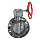 Дисковий міжфланцевий затвор ПВХ Era з редуктором, d110 мм