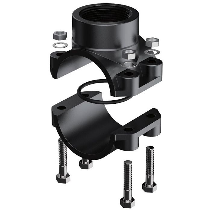 Хомут-врізка сідло зажимне ПП Era PCS0125 PN10, d25x1/2"