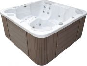 Гидромассажный бассейн IQUE Corsica 2000-CFL (200х200х89 см) Brushed walnut
