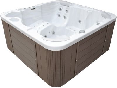 Гидромассажный бассейн IQUE Corsica 2000-CFL (200х200х89 см) Brushed walnut