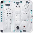 Гидромассажный бассейн Passion Spas Euphoria Mighty Wave (230x230x91 см), Серебристо-белый