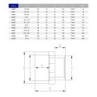 Муфта ПВХ Hidroten HP, 1002005, перехідна, d50-1 1/2"