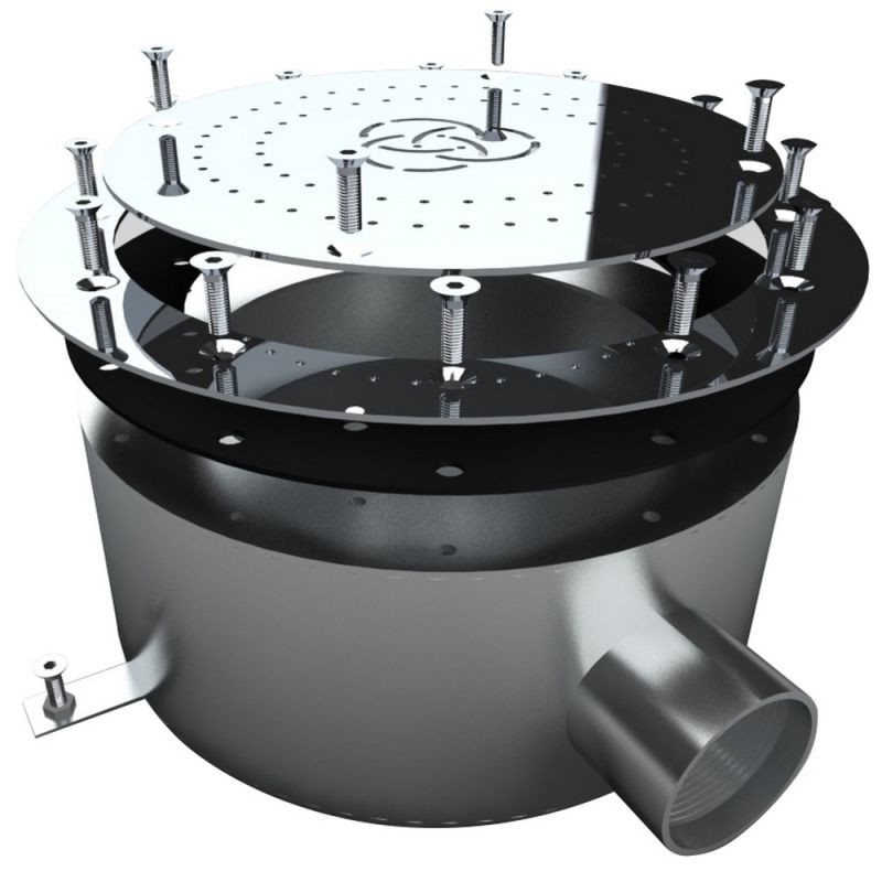 Плато аеромасажне Aquaviva кругле (Ø200) AISI-304, лайнер 2"