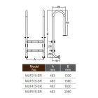Сходи для басейну Emaux Muro MUF515-SR (5 сходинок), AISI-304