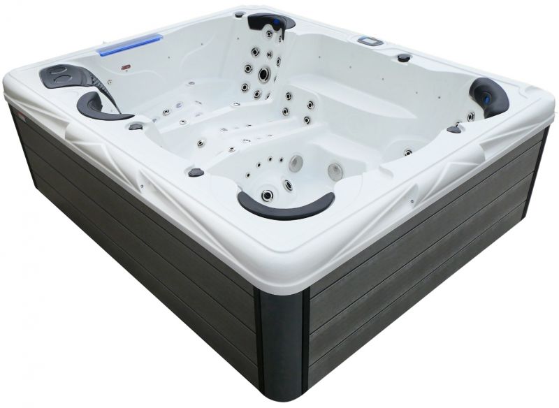 Гидромассажный бассейн Aquajoy Saint-Tropez (280х230х95 см), Серебристо-белый мрамор