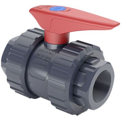 Кран кульовий ПВХ Hidroten 1011098, з різьбовим закінченням, d2-1/2"