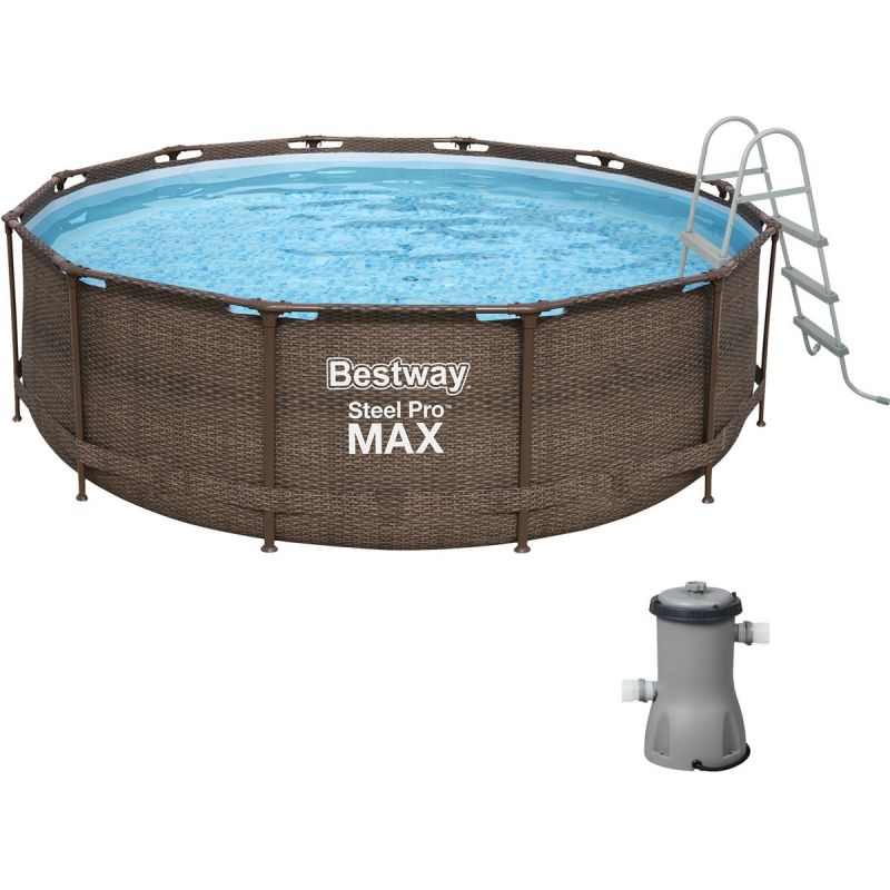 Каркасний басейн Bestway Ротанг 56709 (366х100 см) з картриджним фільтром та драбиною