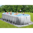 Каркасный бассейн Intex 26798 OVAL (610х305х122 см) с картриджным фильтром, лестницей и тентом