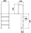 Сходи для басейну Flexinox Muro (3 сходинки), AISI-316L