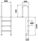 Сходи для басейну Flexinox Muro (4 сходинки), AISI-316L