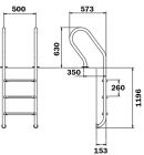 Сходи для басейну Flexinox Parallel Mixta (4 сходинки), AISI-316L