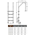 Сходи для басейну Emaux Standard SLF415-SR (4 сходинки), AISI-304