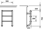 Сходи для басейну Flexinox Two-Pieces Electropolished (3 сходинки), AISI-316L (нижня частина)