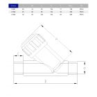 Зворотний клапан кутовий ПВХ Hidroten 1021301, втулкове з'єднання, d20 мм