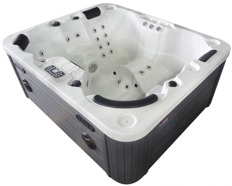 Гидромассажный бассейн Aquajoy Como (190х160х82 см), Серебристо-белый мрамор
