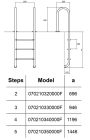 Сходи для басейну Hayward Muro (4 сходинки), для вузького борту, AISI-316