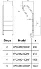 Сходи для басейну Hayward Mixta (4 сходинки), для вузького борту, AISI-304