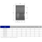 Редукційне кільце ПВХ Effast RGRRCG040D з різьбою, d40x1" мм 