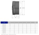 Заглушка ПВХ Effast RERCAE020B з внутрішньою різьбою, d1/2"