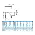 Трійник ПВХ Effast RGRTIG020B 90° перехідний, з різьбою d20x1/2"