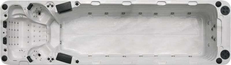Плавательный SPA бассейн Passion Spas Aquatic 6 (780x228x155 см), Серебристо-белый