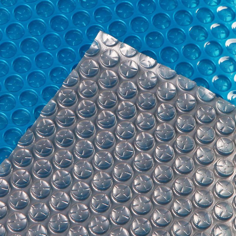Солярне покриття Aquaviva Platinum Bubbles-5-600, ширина 6 м (30 пог. м), срібний/блакитний