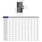 Трійник ПВХ Effast RDRTRD075E 90° редукційний, d75x40 мм