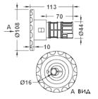 Форсунка гідромасажна Emaux EM0018 з обертанням фігурна