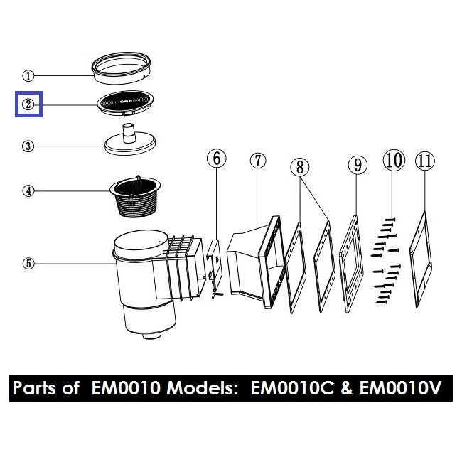 Кришка для скімерів Emaux серії EM0010/0020 (01051040)