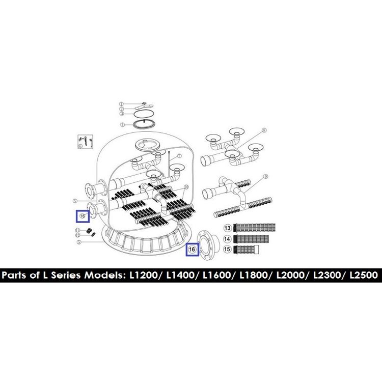Фланець з'єднувальний для Emaux L2300-2500 (1151099)