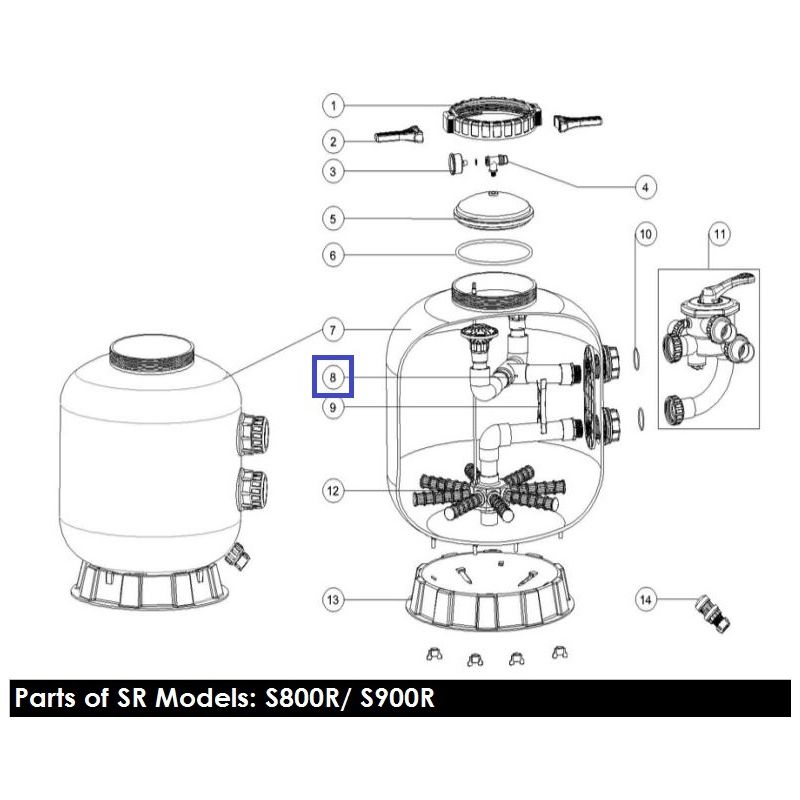 Дифузор фільтра Emaux S800 89011210