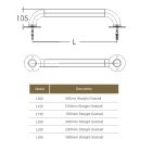 Поручень для басейну Emaux L150 (150 см), AISI-304
