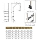 Сходи для басейну Emaux Standard NSL415-SR (4 сходинки), AISI-304
