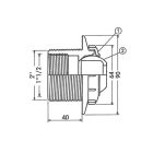 Форсунка стінова Hayward 3310 2"/1-1/2" під бетон