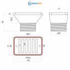Форсунка всмоктуюча Aquaviva SP0029 для переливу, під бетон