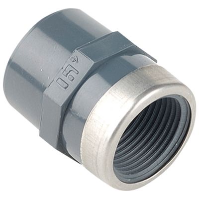 Муфта перехідна ПВХ Hidroten, 1002190, з метал. кільцем, d20х1/2"