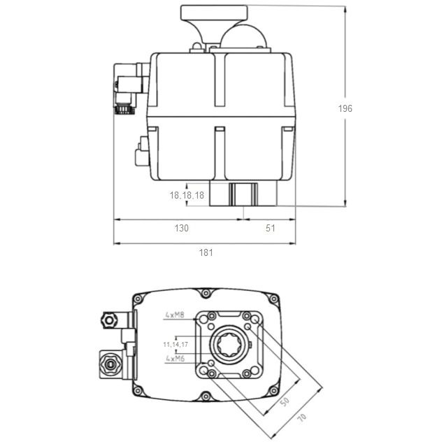 Електропривід Aquaviva J+J J4C S-85 AC24-240В/DC24-135В