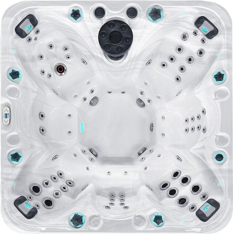 Гидромассажный бассейн Passion Spas Joy (225х225х91 см), Серебристо-белый