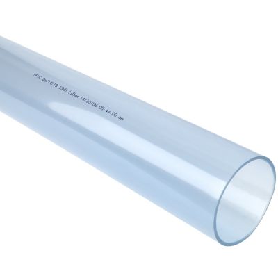Труба прозора ПВХ (PVC-U) напірна клейова Lareter PN10 d40 мм