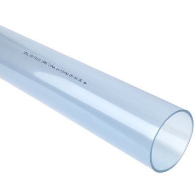 Труба прозора ПВХ (PVC-U) напірна клейова Lareter PN10 d63 мм
