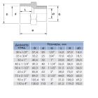 Муфта ПВХ Era US01250, з зовнішньою різьбою d50х1-1/2"